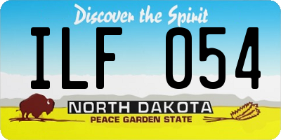 ND license plate ILF054