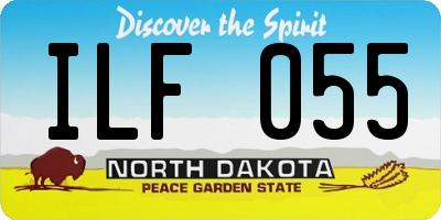 ND license plate ILF055