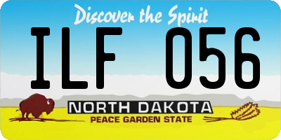 ND license plate ILF056