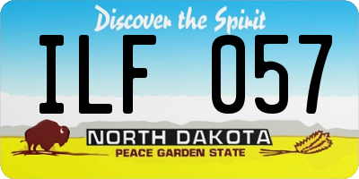 ND license plate ILF057