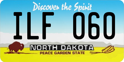 ND license plate ILF060
