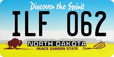 ND license plate ILF062