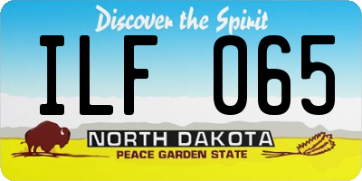 ND license plate ILF065