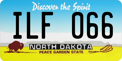 ND license plate ILF066