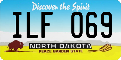 ND license plate ILF069
