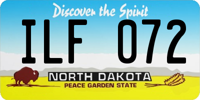 ND license plate ILF072