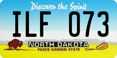 ND license plate ILF073