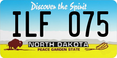 ND license plate ILF075