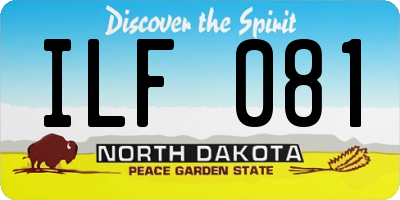 ND license plate ILF081