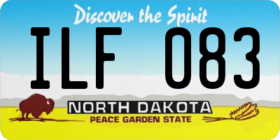 ND license plate ILF083