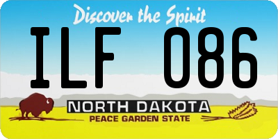ND license plate ILF086