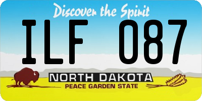 ND license plate ILF087