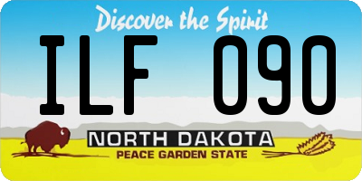 ND license plate ILF090