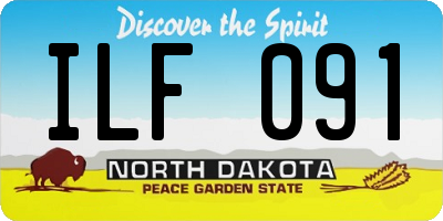 ND license plate ILF091