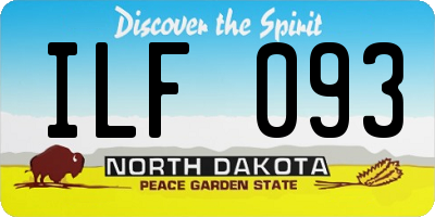 ND license plate ILF093