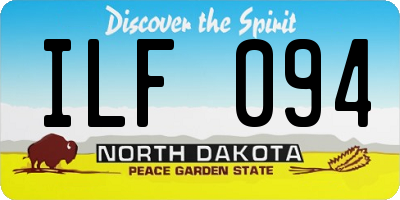ND license plate ILF094