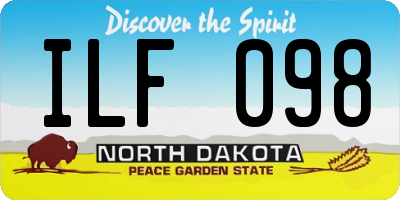 ND license plate ILF098