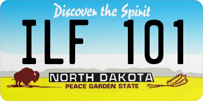 ND license plate ILF101
