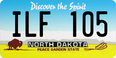ND license plate ILF105