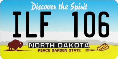 ND license plate ILF106