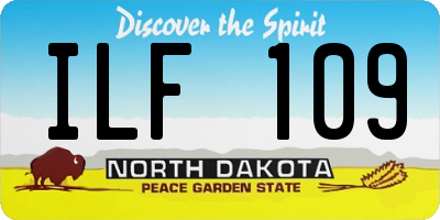 ND license plate ILF109