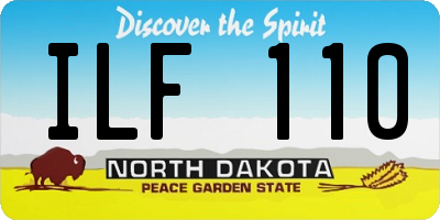 ND license plate ILF110