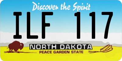 ND license plate ILF117
