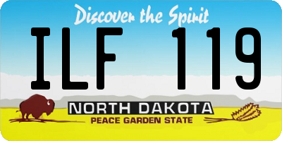 ND license plate ILF119