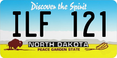ND license plate ILF121