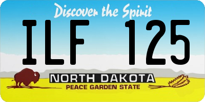 ND license plate ILF125