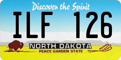 ND license plate ILF126
