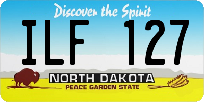 ND license plate ILF127