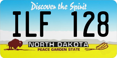 ND license plate ILF128