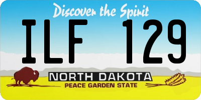 ND license plate ILF129