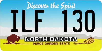 ND license plate ILF130