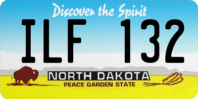 ND license plate ILF132