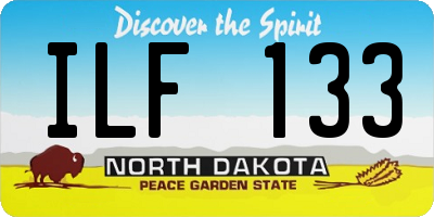 ND license plate ILF133