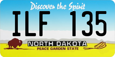 ND license plate ILF135