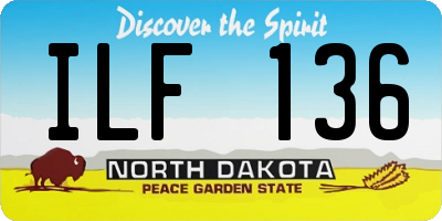ND license plate ILF136
