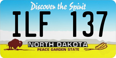 ND license plate ILF137