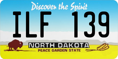 ND license plate ILF139