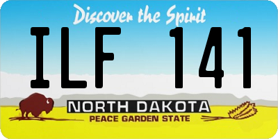 ND license plate ILF141