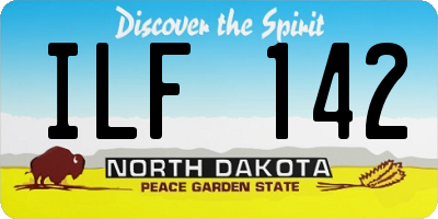 ND license plate ILF142