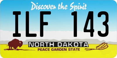 ND license plate ILF143