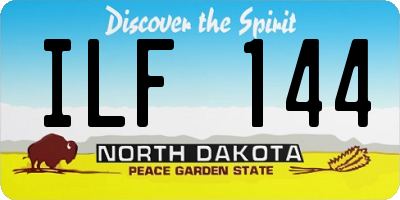 ND license plate ILF144