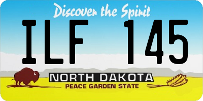 ND license plate ILF145
