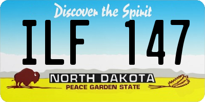 ND license plate ILF147