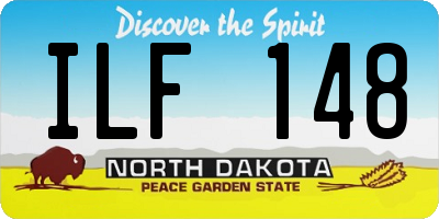 ND license plate ILF148