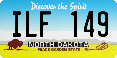 ND license plate ILF149