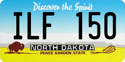 ND license plate ILF150